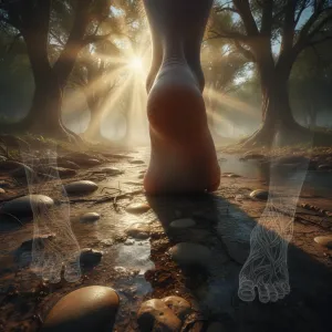 The foot feels the foot when it feels the ground.